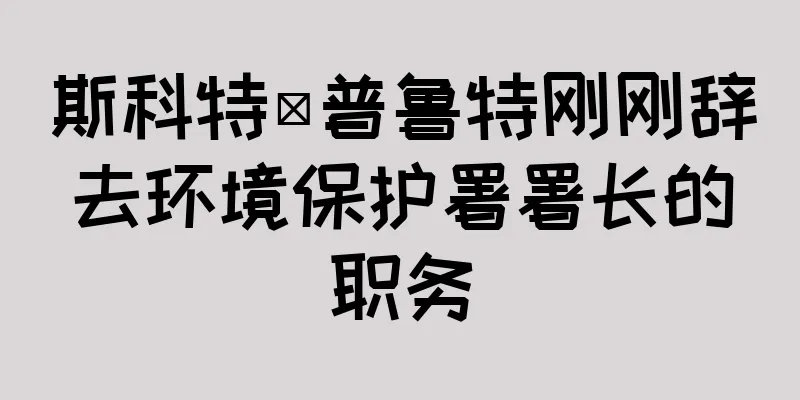斯科特·普鲁特刚刚辞去环境保护署署长的职务