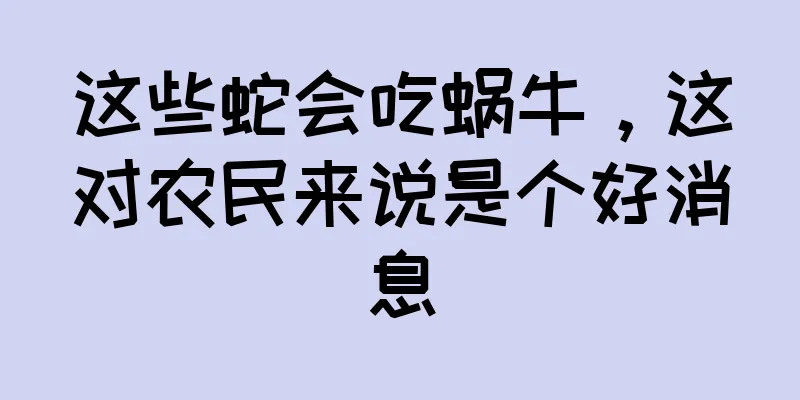 这些蛇会吃蜗牛，这对农民来说是个好消息