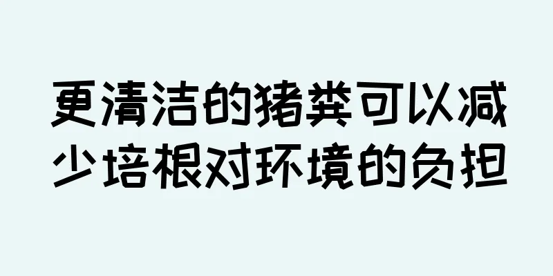 更清洁的猪粪可以减少培根对环境的负担