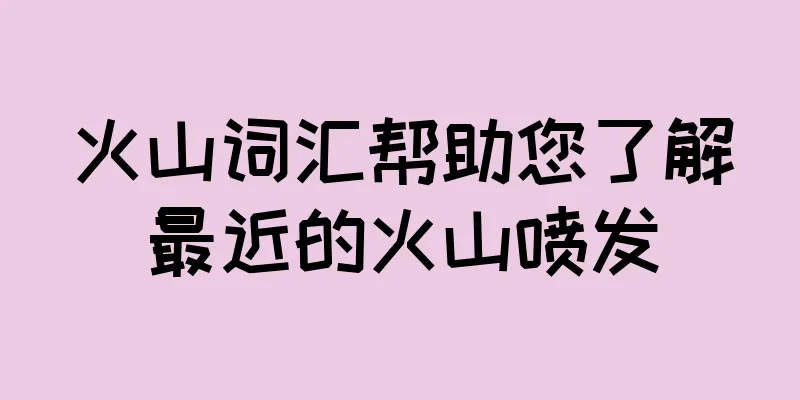 火山词汇帮助您了解最近的火山喷发