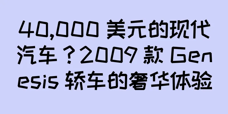 40,000 美元的现代汽车？2009 款 Genesis 轿车的奢华体验