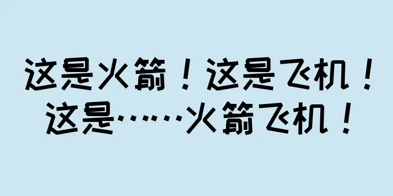 这是火箭！这是飞机！这是……火箭飞机！