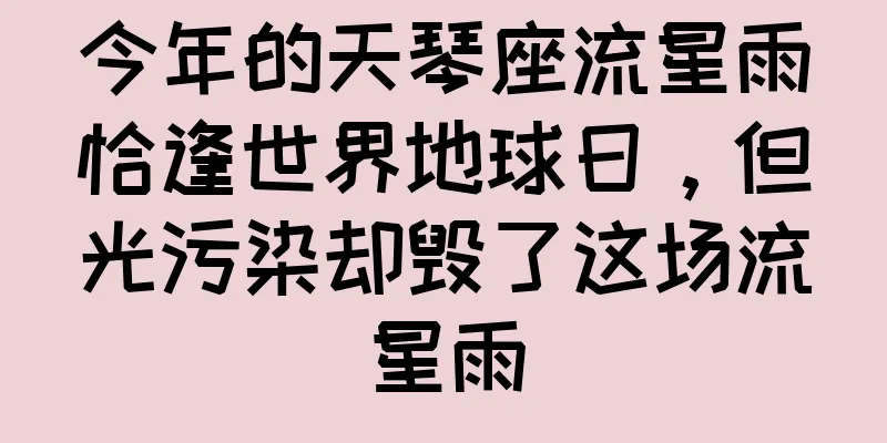 今年的天琴座流星雨恰逢世界地球日，但光污染却毁了这场流星雨