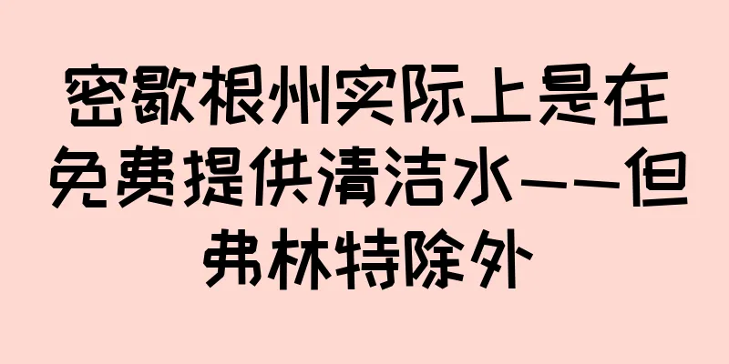 密歇根州实际上是在免费提供清洁水——但弗林特除外