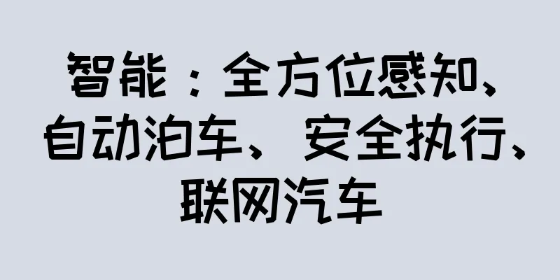 智能：全方位感知、自动泊车、安全执行、联网汽车