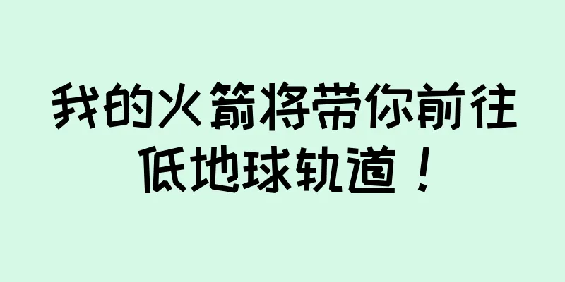 我的火箭将带你前往低地球轨道！
