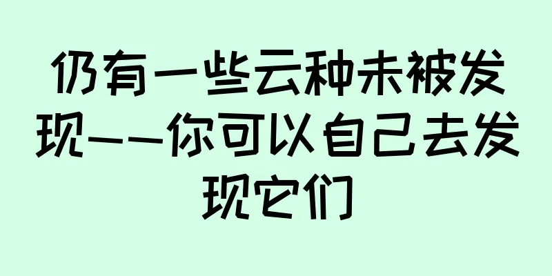 仍有一些云种未被发现——你可以自己去发现它们
