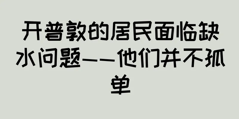 开普敦的居民面临缺水问题——他们并不孤单