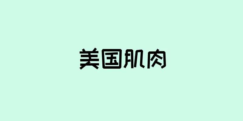 美国肌肉