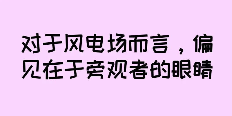 对于风电场而言，偏见在于旁观者的眼睛