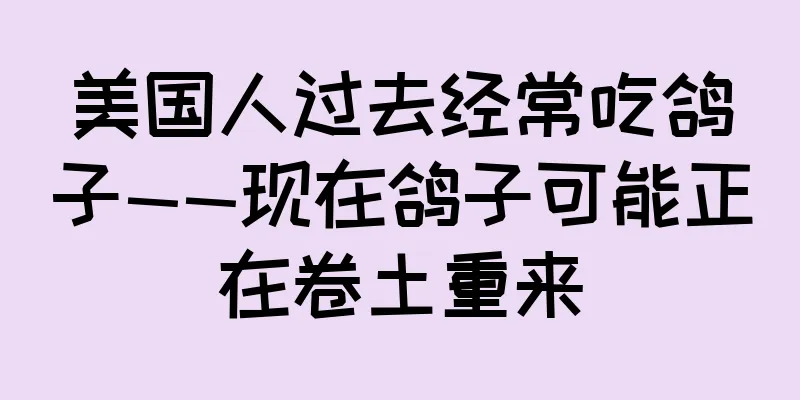 美国人过去经常吃鸽子——现在鸽子可能正在卷土重来