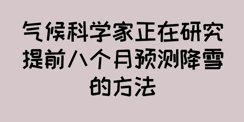 气候科学家正在研究提前八个月预测降雪的方法