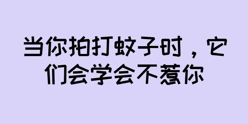 当你拍打蚊子时，它们会学会不惹你
