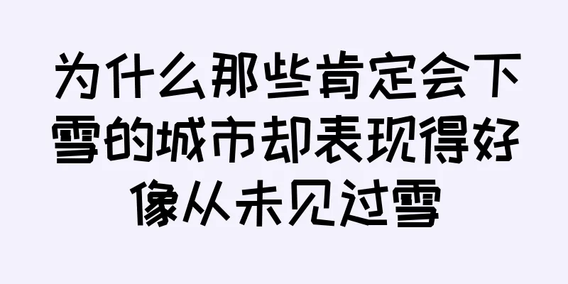为什么那些肯定会下雪的城市却表现得好像从未见过雪