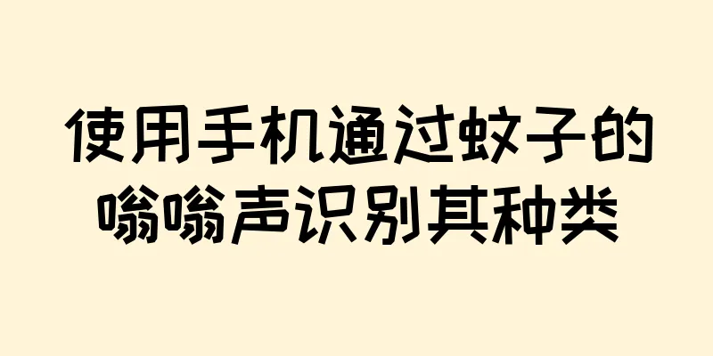 使用手机通过蚊子的嗡嗡声识别其种类