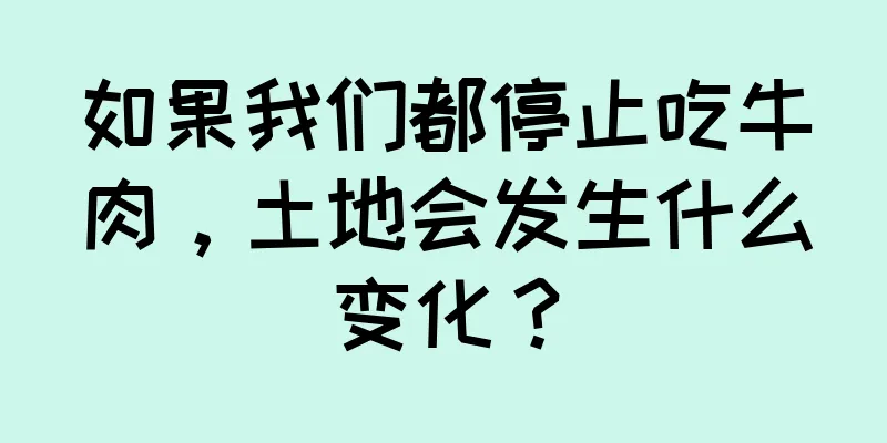 如果我们都停止吃牛肉，土地会发生什么变化？
