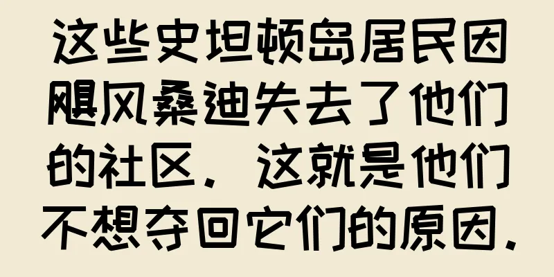 这些史坦顿岛居民因飓风桑迪失去了他们的社区。这就是他们不想夺回它们的原因。