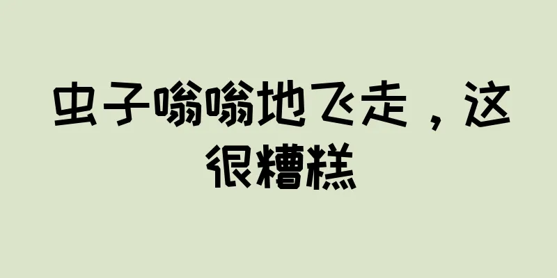 虫子嗡嗡地飞走，这很糟糕