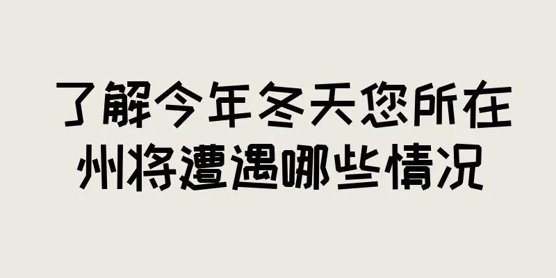 了解今年冬天您所在州将遭遇哪些情况
