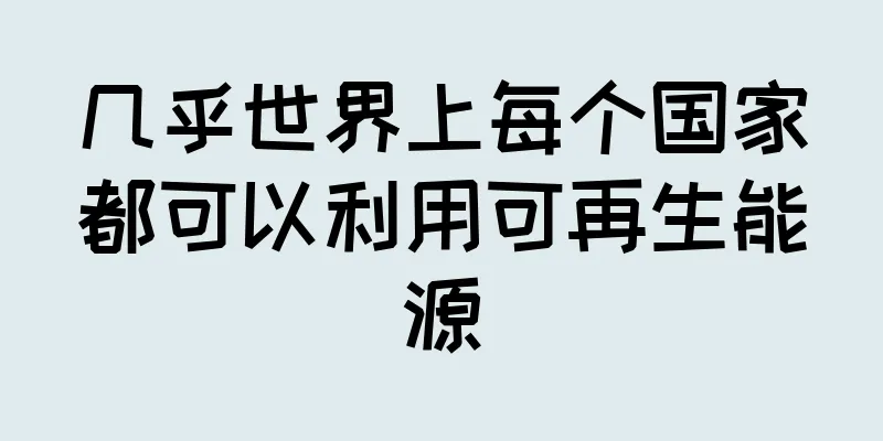 几乎世界上每个国家都可以利用可再生能源