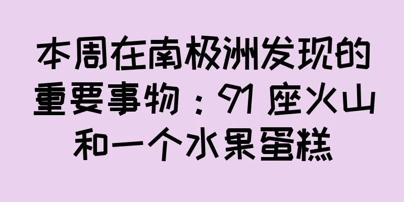 本周在南极洲发现的重要事物：91 座火山和一个水果蛋糕
