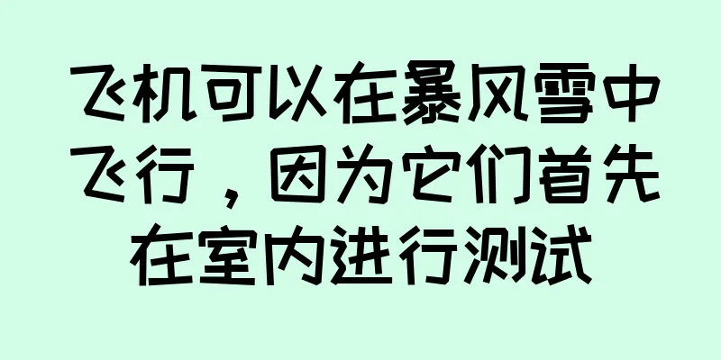 飞机可以在暴风雪中飞行，因为它们首先在室内进行测试