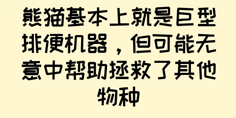 熊猫基本上就是巨型排便机器，但可能无意中帮助拯救了其他物种
