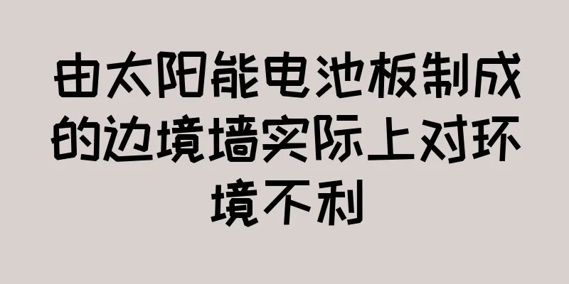 由太阳能电池板制成的边境墙实际上对环境不利