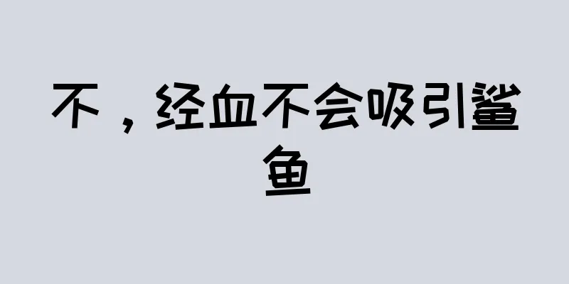 不，经血不会吸引鲨鱼