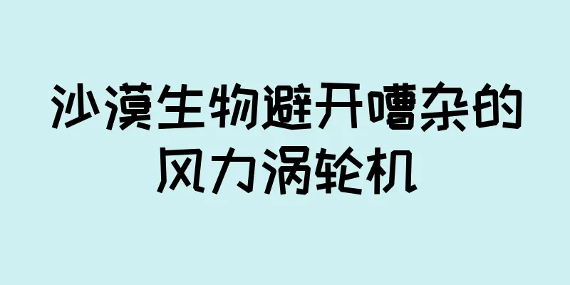 沙漠生物避开嘈杂的风力涡轮机