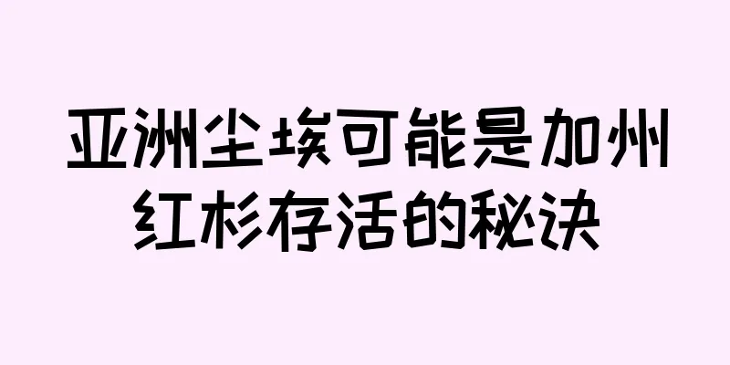 亚洲尘埃可能是加州红杉存活的秘诀