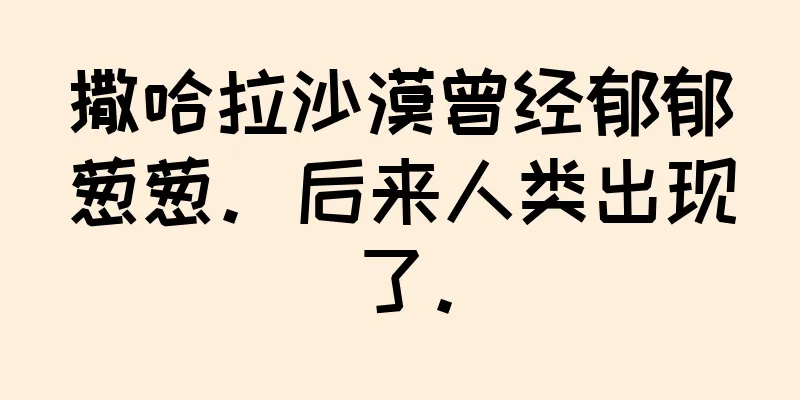撒哈拉沙漠曾经郁郁葱葱。后来人类出现了。