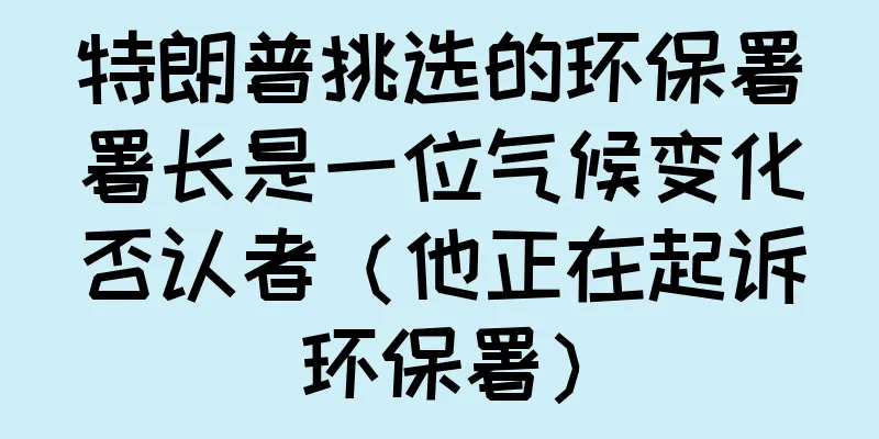 特朗普挑选的环保署署长是一位气候变化否认者（他正在起诉环保署）