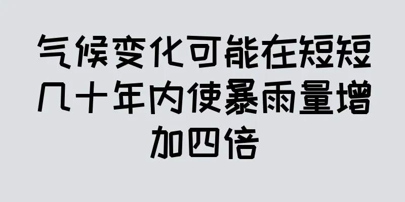 气候变化可能在短短几十年内使暴雨量增加四倍