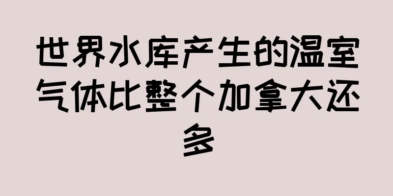 世界水库产生的温室气体比整个加拿大还多