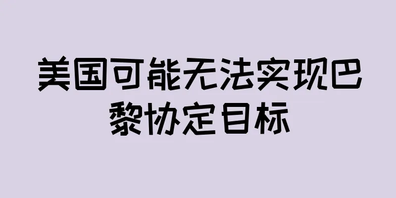 美国可能无法实现巴黎协定目标