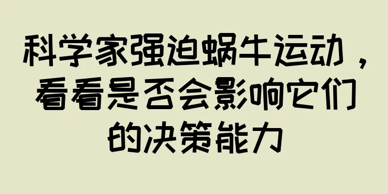 科学家强迫蜗牛运动，看看是否会影响它们的决策能力