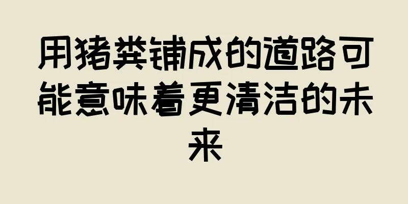 用猪粪铺成的道路可能意味着更清洁的未来