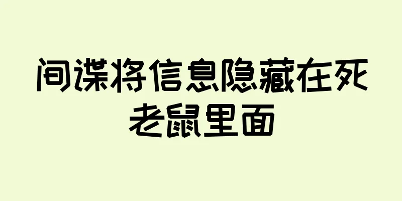 间谍将信息隐藏在死老鼠里面