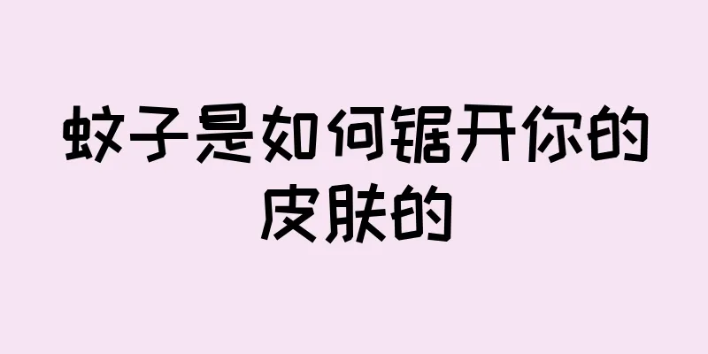 蚊子是如何锯开你的皮肤的
