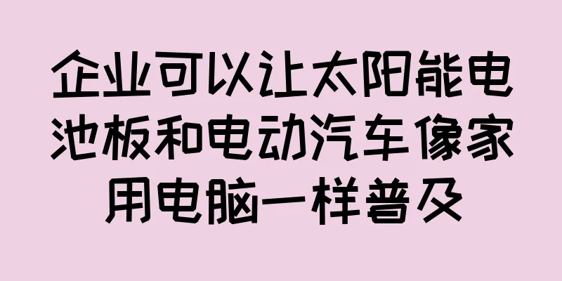 企业可以让太阳能电池板和电动汽车像家用电脑一样普及
