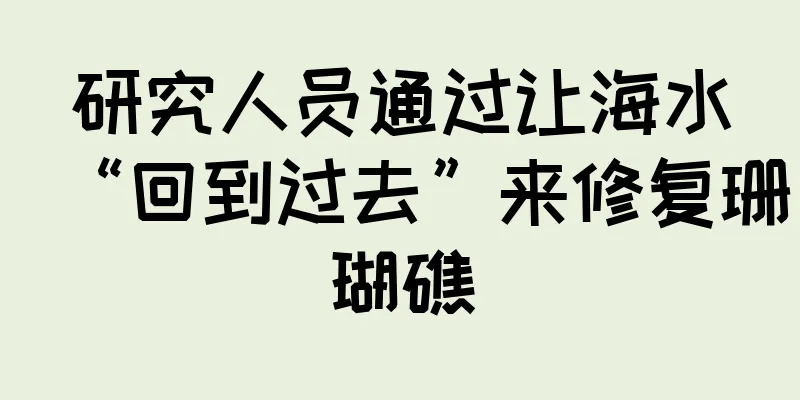 研究人员通过让海水“回到过去”来修复珊瑚礁