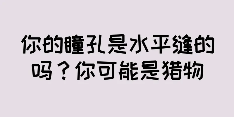 你的瞳孔是水平缝的吗？你可能是猎物