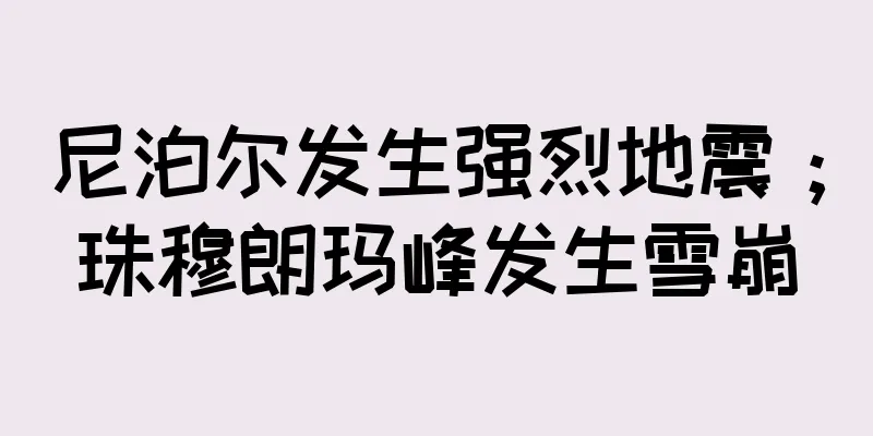 尼泊尔发生强烈地震；珠穆朗玛峰发生雪崩