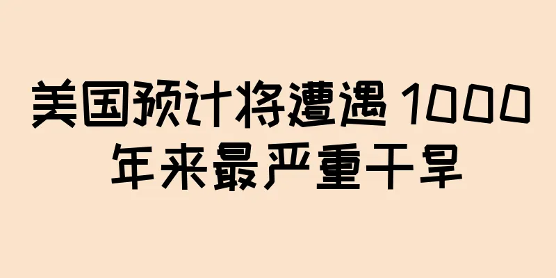 美国预计将遭遇 1000 年来最严重干旱