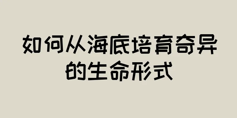 如何从海底培育奇异的生命形式