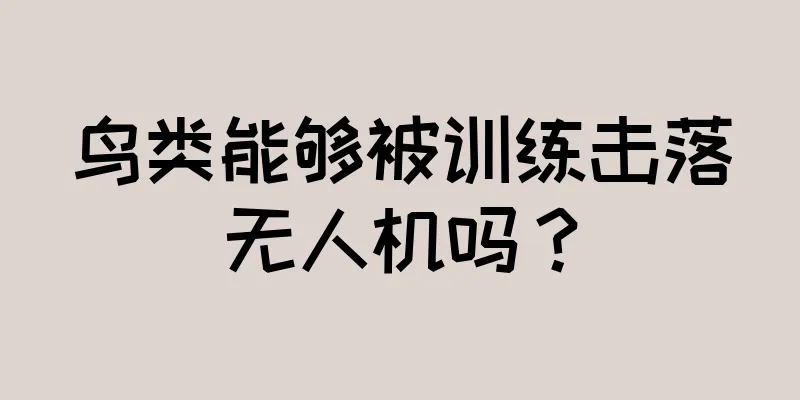 鸟类能够被训练击落无人机吗？