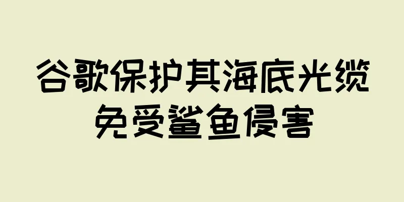 谷歌保护其海底光缆免受鲨鱼侵害