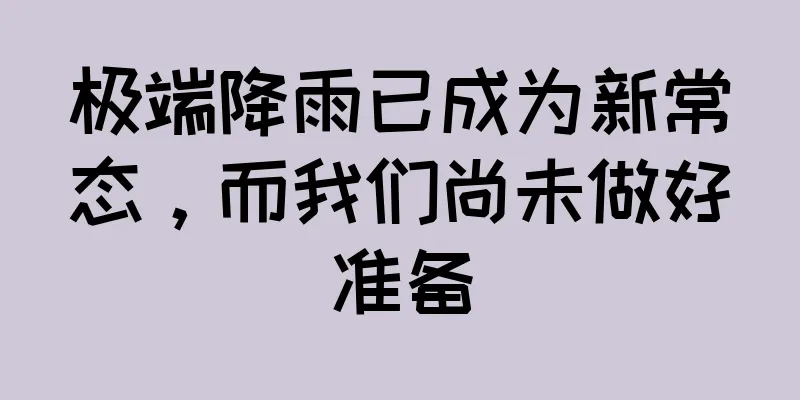 极端降雨已成为新常态，而我们尚未做好准备