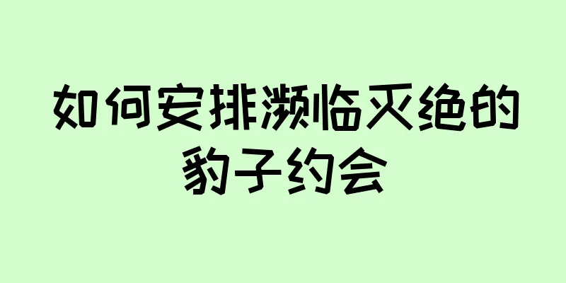 如何安排濒临灭绝的豹子约会